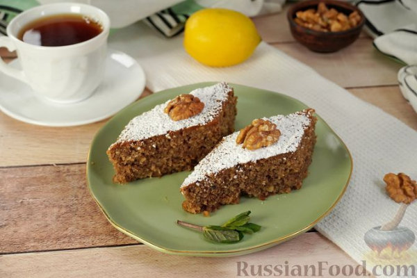 Греческий ореховый пирог (каридопита)