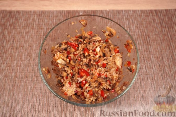 Пероги (вареники) с ячкой и грибами