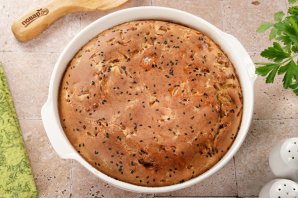 Заливной пирог с капустой