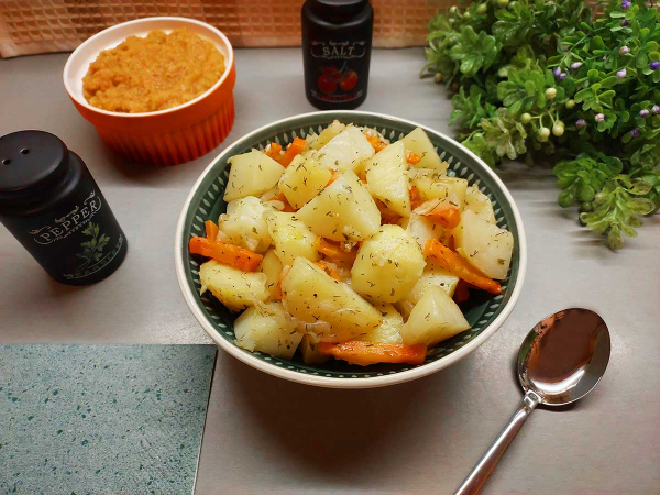 Картошка с морковью в духовке Картошка с морковью в духовке