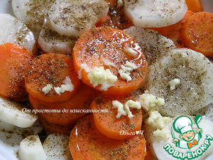 Салат-гарнир из дайкона и моркови