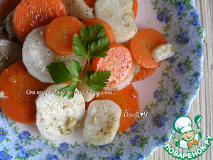 Салат-гарнир из дайкона и моркови