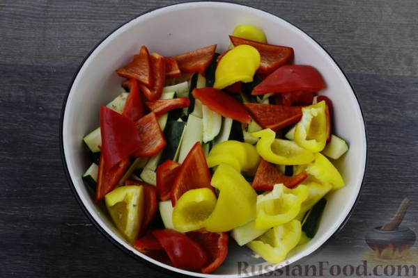 Овощи, запечённые с сыром