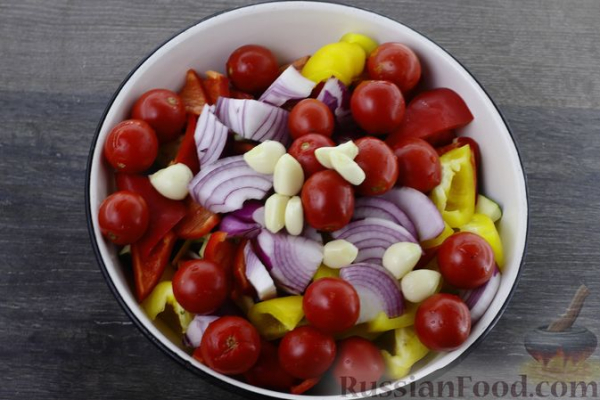 Овощи, запечённые с сыром