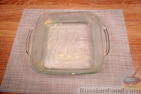 Запеканка из баклажанов с куриным фаршем и брынзой