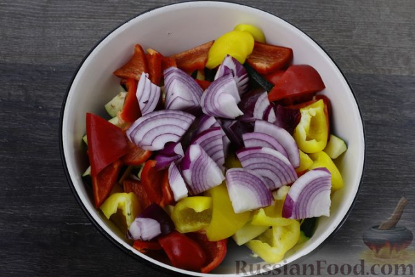 Овощи, запечённые с сыром