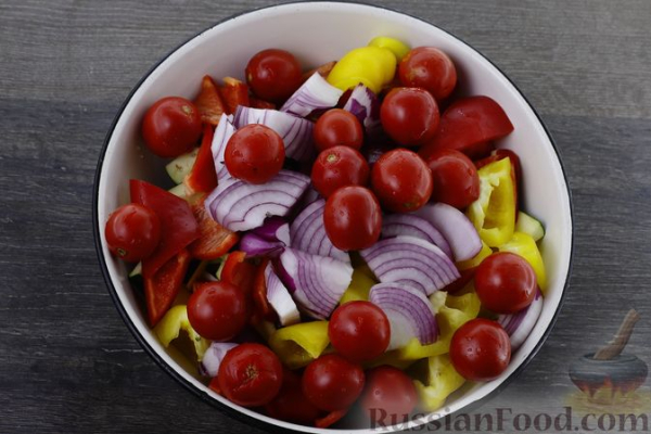 Овощи, запечённые с сыром